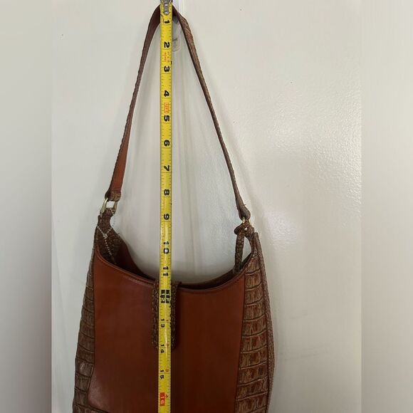 NWOT Brahmin Pecan Embossed Leather Shoulder Brown Bag - Picture 13 of 15